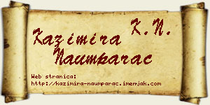 Kazimira Naumparac vizit kartica